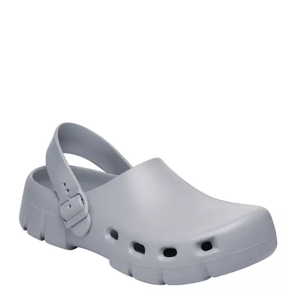 Birkenstock Slip-On Clog Sandals in Light Gray